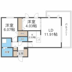 アルファスクエア北20西4の物件間取画像